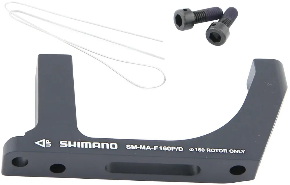 Zertifiziert Shimano Scheibenbremsadapter vorne 160 mm schwarz