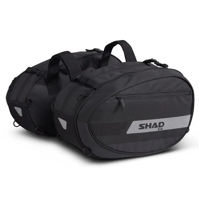 Markenprodukt SHAD SL58 Große Satteltaschen schwarz 46-58L