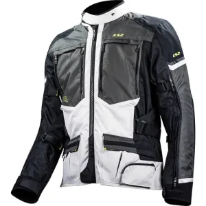 Sale LS2 Norway Jacke Schwarz / Grau / Hellgrau / Gelb Herren Gr.m