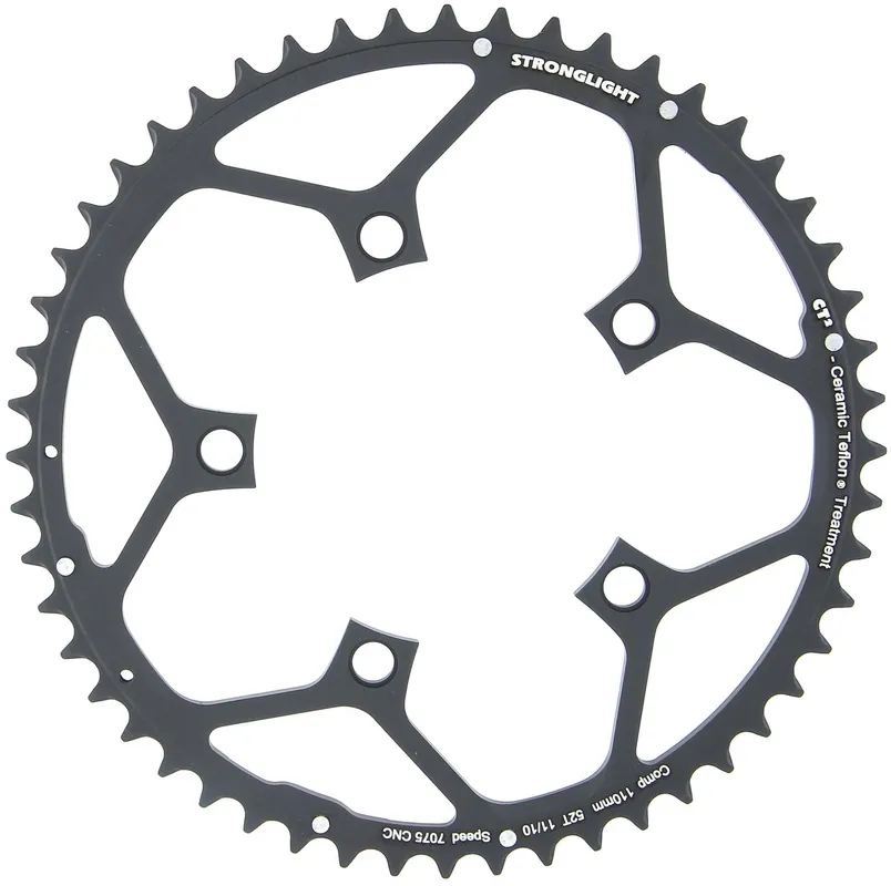 Rabatt Stronglight Kettenblatt CT2 52 Zähne schwarz
