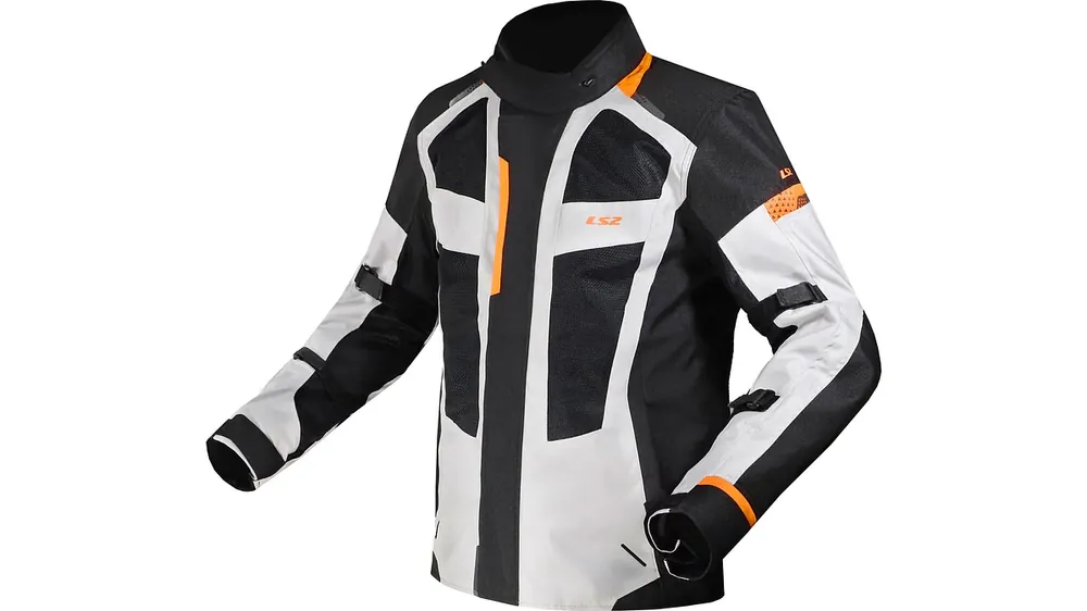 LS2 Scout Jacke Schwarz / Grau / Orange Herren Gr.m Neue Kollektion