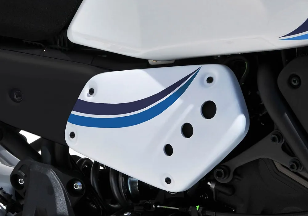 Beliebt BODYSTYLE Sportsline Seitenteile ABS Kunststoff weiß/blau für YAMAHA XSR700 / XTribute / Legacy