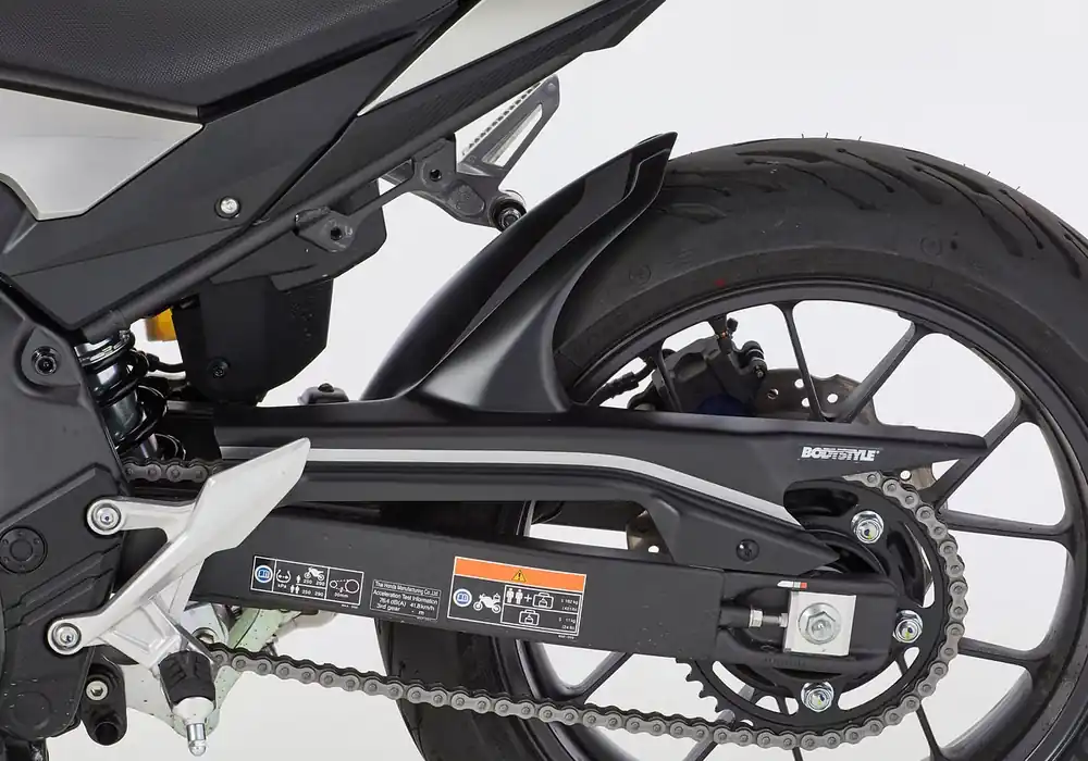 BODYSTYLE Sportsline Hinterradabdeckung ABS Kunststoff schwarz-matt für HONDA CB500 Hornet, CB500F, CB500X, CBR500R, NX500 Mega-Angebot