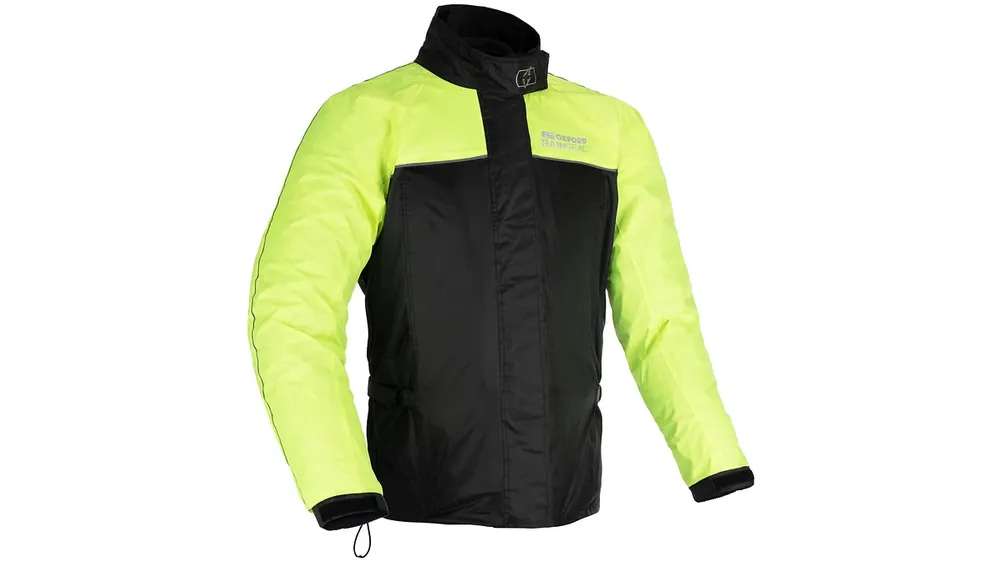 Geprüft Oxford Regenjacke Gr. XXL, schwarz / neongelb, Regenjacke "Rainseal" Unisex