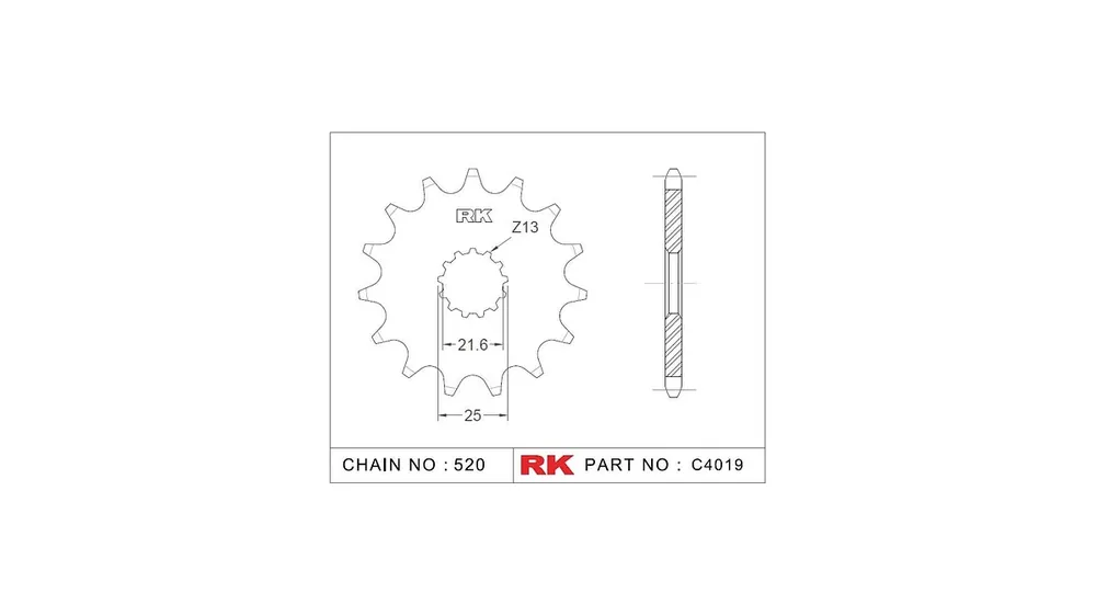 Meistverkauft RK Antriebsritzel 4082 13 Zähne