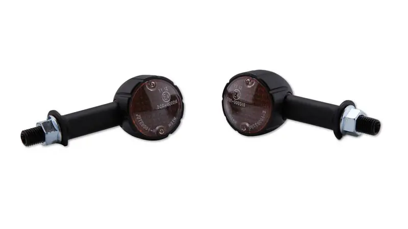 HIGHSIDER smart Arizona Glühlampen Mini-Blinker Gehäuse Schwarz / Linse Rauchgrau (Paar), Vorn & Hinten Neu Im Sortiment