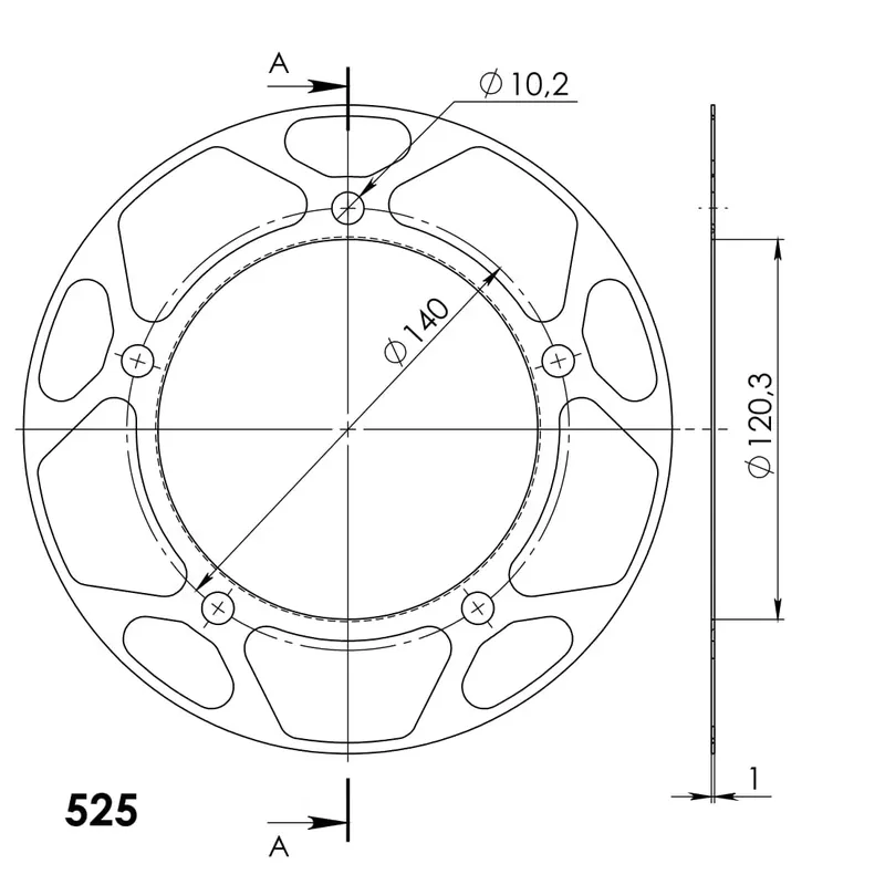 Supersprox Edge Disk 525 47Z (Silber) Sonderangebot