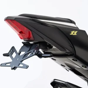 Neue Kollektion PROTECH X-SHAPE 125ccm Kennzeichenhalter SET mit Reflektor und Beleuchtung Alu & Stahl Schwarz für YAMAHA YZF-R125