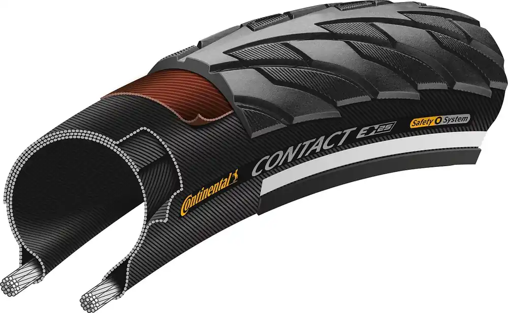 Schneller Versand Continental Contact Reifen 28 × 1,60" schwarz Reflex