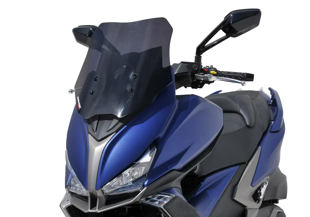 Ausverkauf ERMAX Scooterscheibe Sport Acrylic durchsichtig Schwarz getönt für KYMCO Xciting S 400i