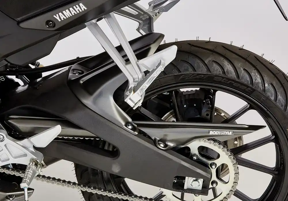 BODYSTYLE Sportsline Hinterradabdeckung ABS Kunststoff grau/rot für YAMAHA MT-125 Begrenztes Angebot