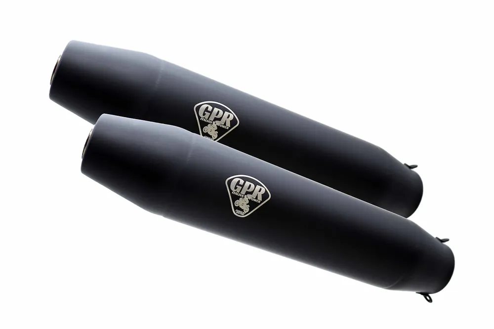 GPR Endschalldämpfer Suzuki Gn 250 1994/1998 Double univ. EC-Approv. Silencer w/o link pipes Deep Mega-Angebot