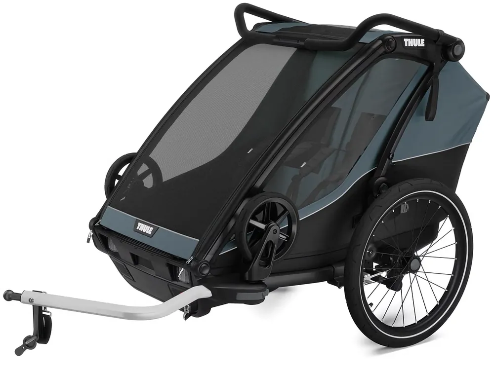 Rabatt Thule Kinderanhänger Chariot Cab Double dunkel schiefer