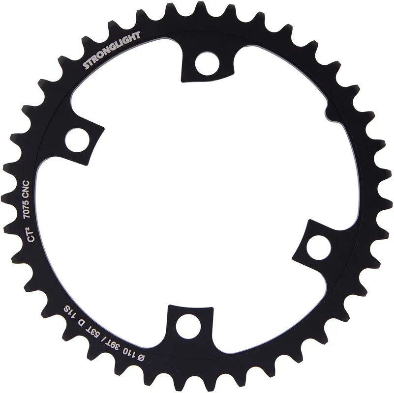 Stronglight Kettenblatt CT2 39 Zähne innen schwarz innen (nur mit Kettenblatt 53 Zähne komb Begrenztes Angebot