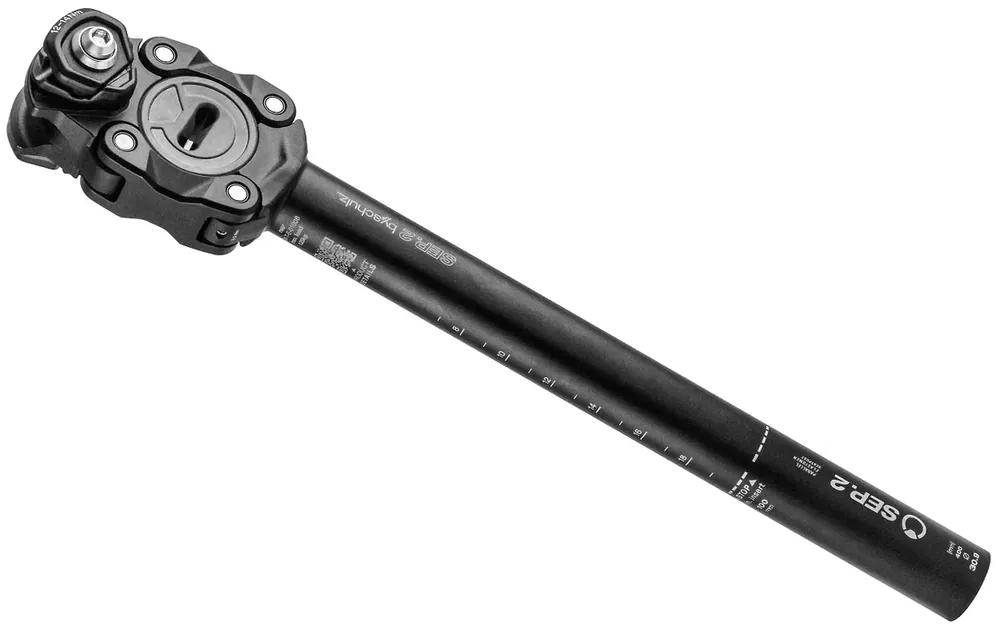Neu Im Sortiment by,schulz Parallelogramm-Federsattelstütze SEP.2 31,6 mm schwarz medium (65-105 kg)