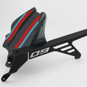 Bestseller BODYSTYLE Sportsline Hinterradabdeckung mit Alu-Kettenschutz ABS Kunststoff grau/rot für YAMAHA MT-09 / SP