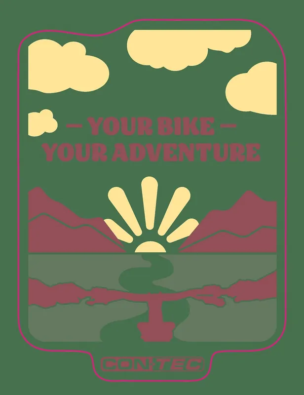 Sofort Bestellen CONTEC Aufkleber Your Bike Your Adventure 80 x 105 mm