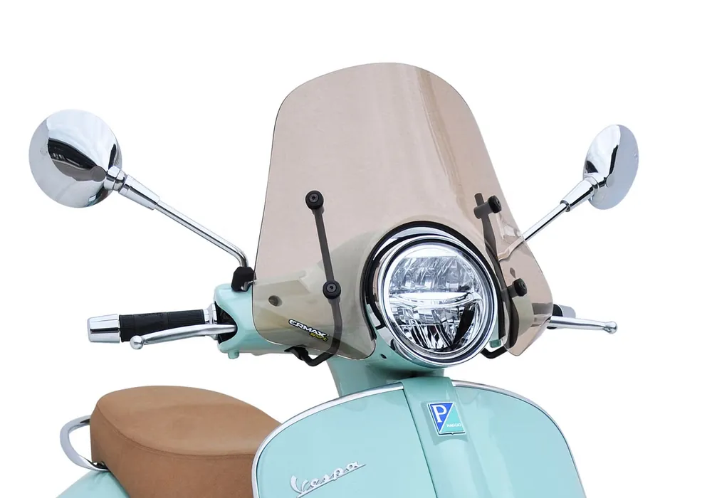 Günstig ERMAX Scooterscheibe Mini Sportivo Acrylic durchsichtig Schwarz getönt für VESPA GTS 125; GTS 250; GTS 300