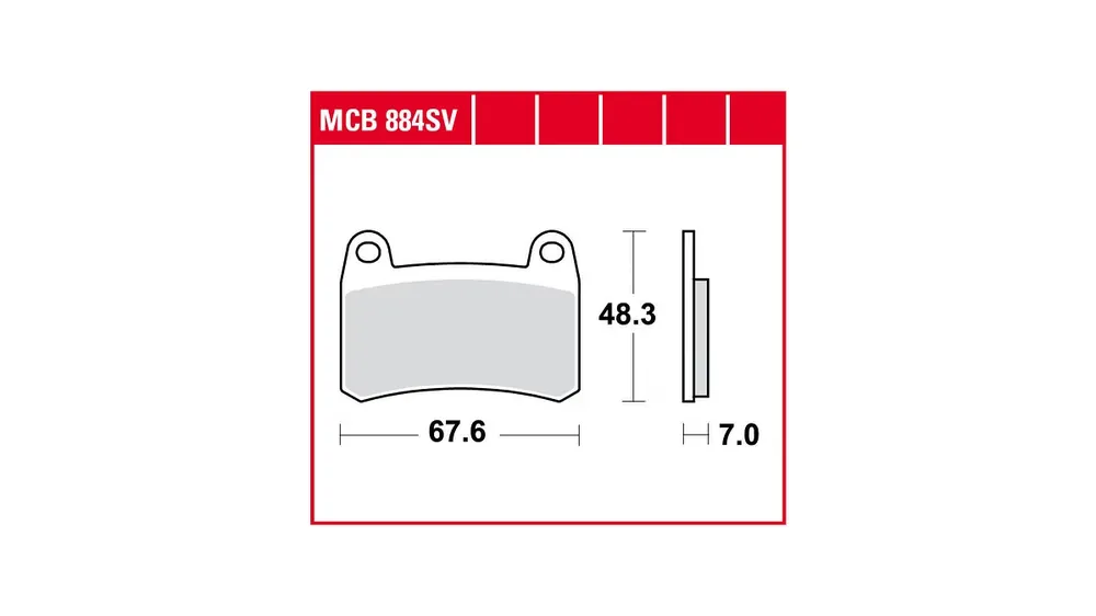Versand Am Gleichen Tag TRW Bremsbelag MCB 884 mit Zulassung