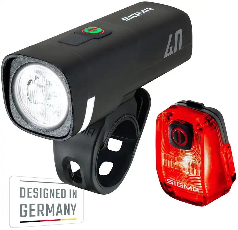 Preiswert Sigma Sport Leuchten-Set Aura 40 / Hiro 10 schwarz