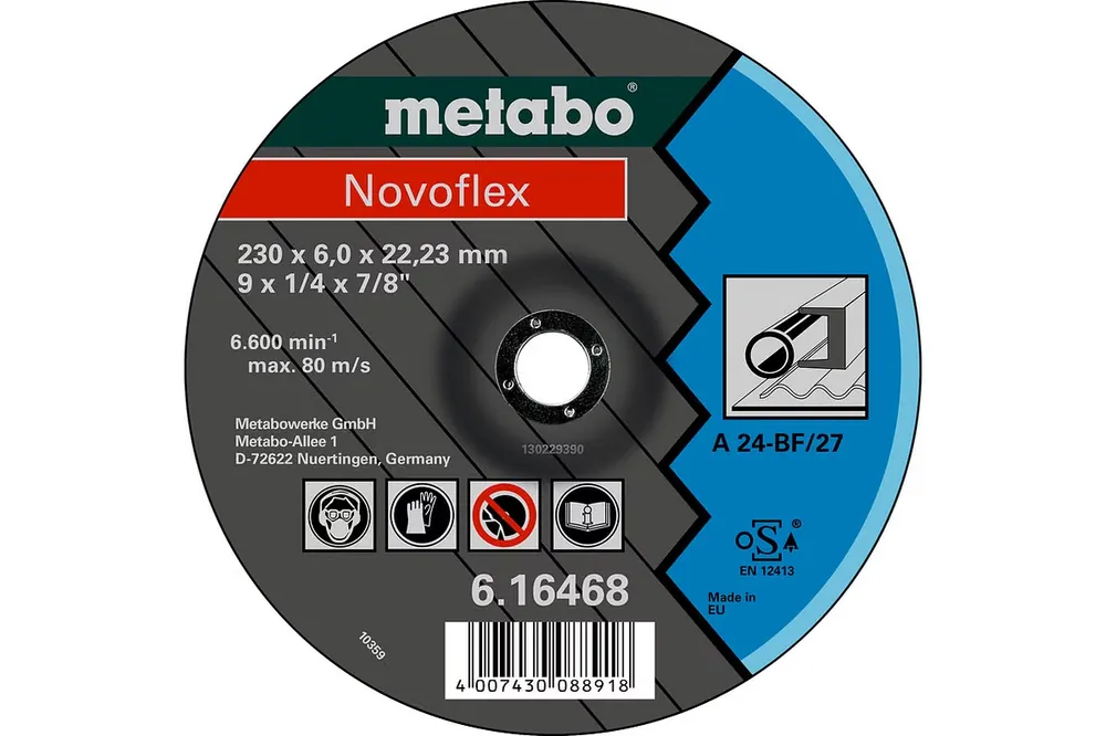 Kracherpreis Metabo Novoflex 125x6,0x22,23 StahlSchruppscheibegekröpfte Ausführung
