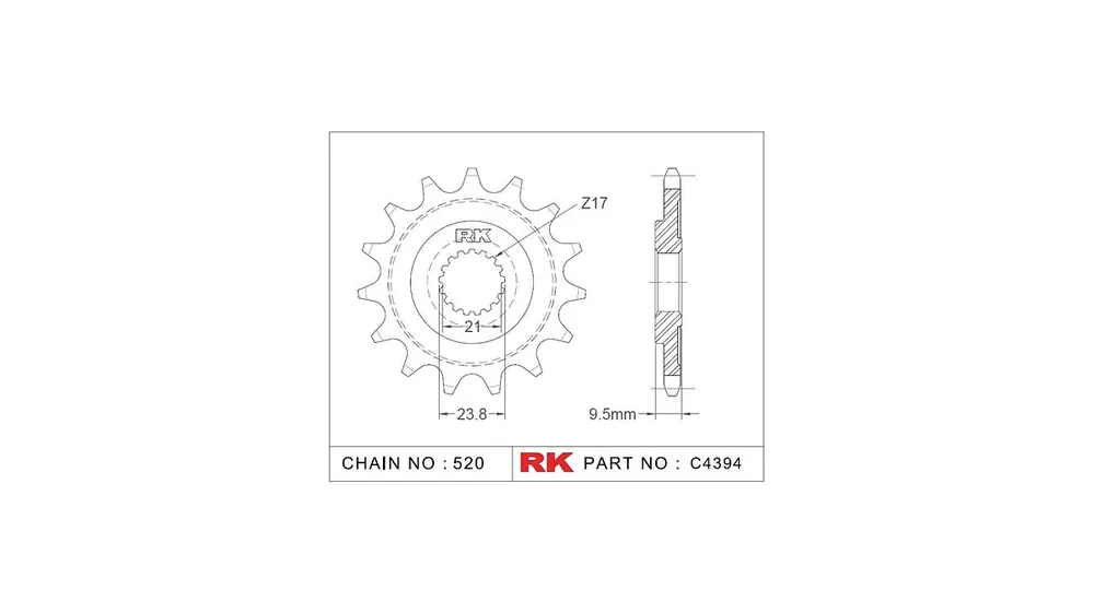 Meistverkauft RK Antriebsritzel 4394 14 Zähne