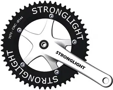 Bestpreis Stronglight Track 2000 Kettenradgarnitur 44 Zähne 170 mm silber,schwarz