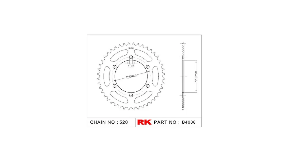 Neue Ware RK Kettenrad 4008 44 Zähne