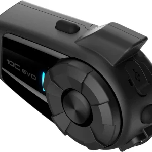 SENA 10C EVO Bluetooth-Kommunikationssystem mit Kamera und HD‑Lautsprechern, Einzelpack Expressversand