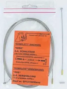 Slurf Schaltzug GF1219225RVS 2500 mm silber Versand Am Gleichen Tag
