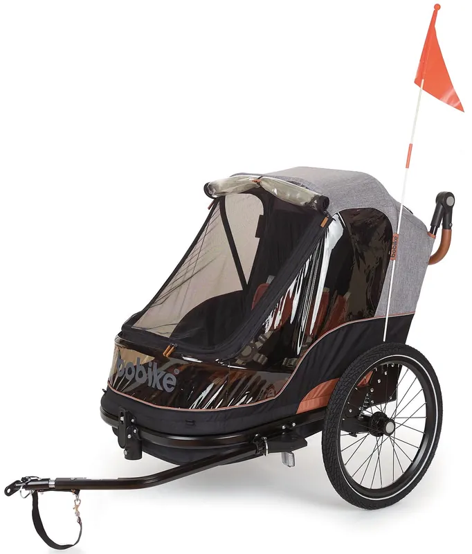 Bobike Trailer & Stroller Kinderanhänger grau/blau Sale