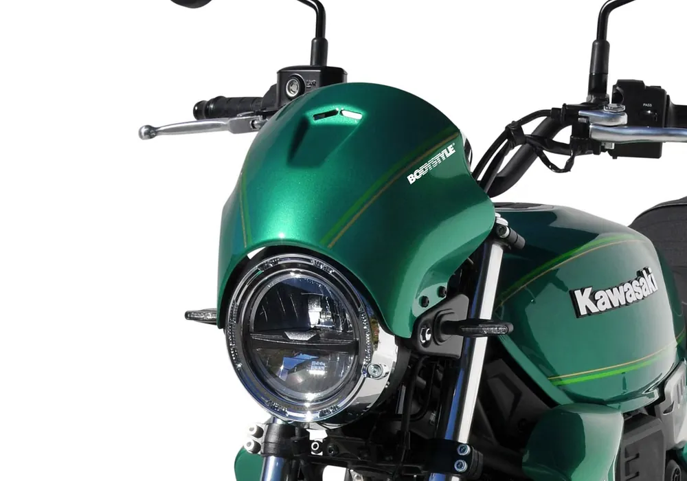 Sonderangebot BODYSTYLE Sportsline Scheinwerferverkleidung ABS Kunststoff schwarz/grau/grün für KAWASAKI Z650 RS