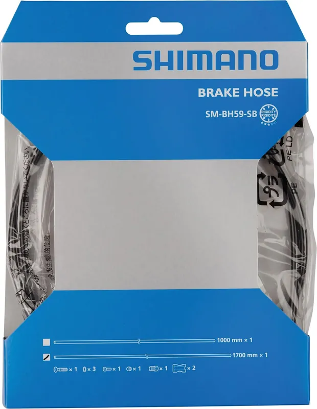 Highlight Shimano Bremsleitung SM-BH59 1700 mm schwarz Verbindung gerade - Banjo, passend für ST/BR-R785