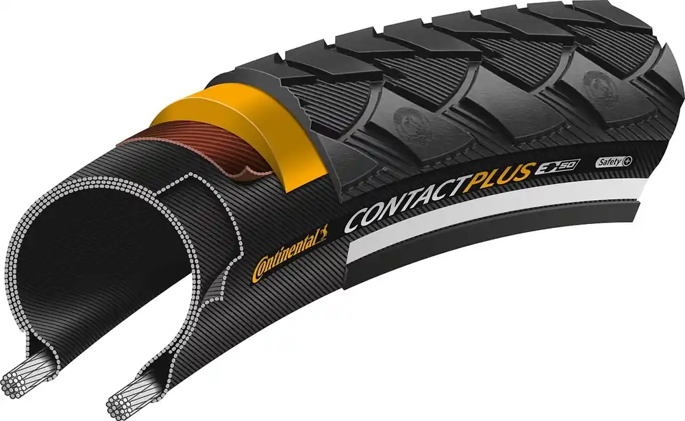 Billig Continental Contact Plus Reifen 28 × 1 1/4" schwarz