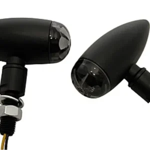 Billig HIGHSIDER pro Micro-Bullet LED Indicator Gehäuse Schwarz / Linse Klar (Paar), Vorn & Hinten