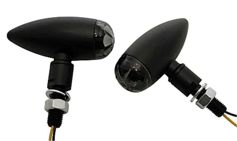 Billig HIGHSIDER pro Micro-Bullet LED Indicator Gehäuse Schwarz / Linse Klar (Paar), Vorn & Hinten