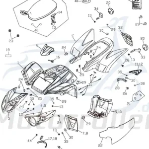 Adly ATV 300 Crossroad Tachoabdeckung 272ccm 4Takt 64212-226-000BU Tachometerabdeckung Quad UTV Ersatzteil Service Inpektion Must-Have