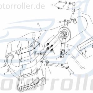 Begrenztes Angebot CFMOTO Rancher 500 UForce 500 Auspufftopf 495ccm 4Takt 9030-020106 Quad ATV Rancher 500 / UForce 500 Explorer Grumbler 500 4x4 UTV