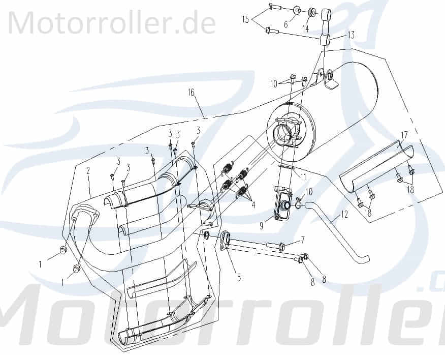 Begrenztes Angebot CFMOTO Rancher 500 UForce 500 Auspufftopf 495ccm 4Takt 9030-020106 Quad ATV Rancher 500 / UForce 500 Explorer Grumbler 500 4x4 UTV