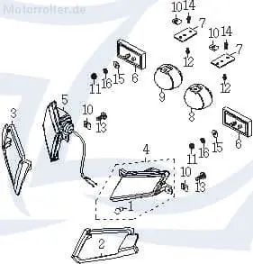 Abverkauf Blinker LED rechts hinten Explorer Signalleuchte 499ccm 4Takt Blinklicht Blinkleuchte Fahrtrichtungsanzeiger Blinkleuchten Winker Quad