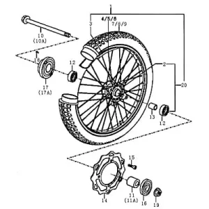 Achse Vorderrad Bolzen FIG C30-10 Echt