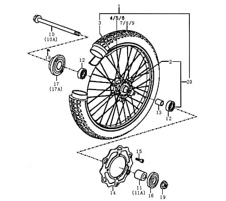 Achse Vorderrad Bolzen FIG C30-10 Echt