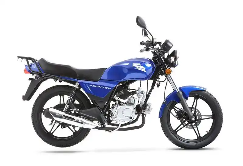 Markenprodukt Motorrad Fighter 50 F-S blau 45 km/h Euro 5 Schaltmoped Mokick 50ccm 4 Takt Kleinkraftrad Krad