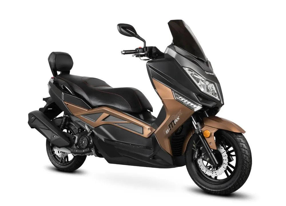 Super-Preis Motorroller Firejet 125 BMAX schwarz-braun Euro 5 Scooter Roller 125 ccm 4 Takt