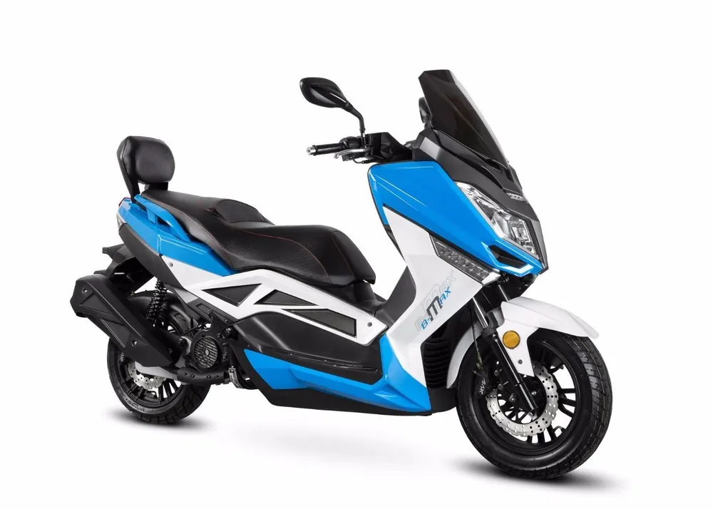 Motorroller Firejet 125 BMAX weiß-blau Euro 5 Scooter Roller 125 ccm 4 Takt Markenware