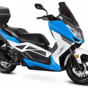Motorroller Firejet 125 BMAX weiß-blau Euro 5 mit Topcase Scooter Roller 125 ccm 4 Takt Angebot