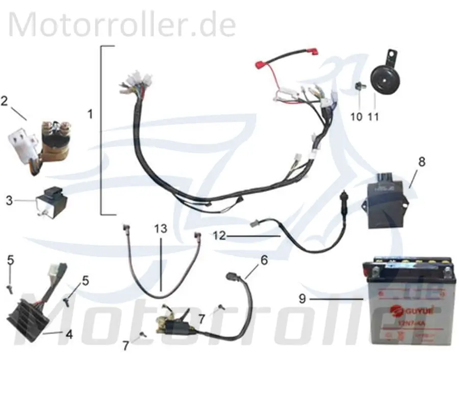 Kreidler DICE CR 125 Kabelbaum Stromverteiler 780080 Kabelsatz Kabelbündel Kabel-Satz Kabelbaumverteiler Kabel-Baum Moped Top-Angebot