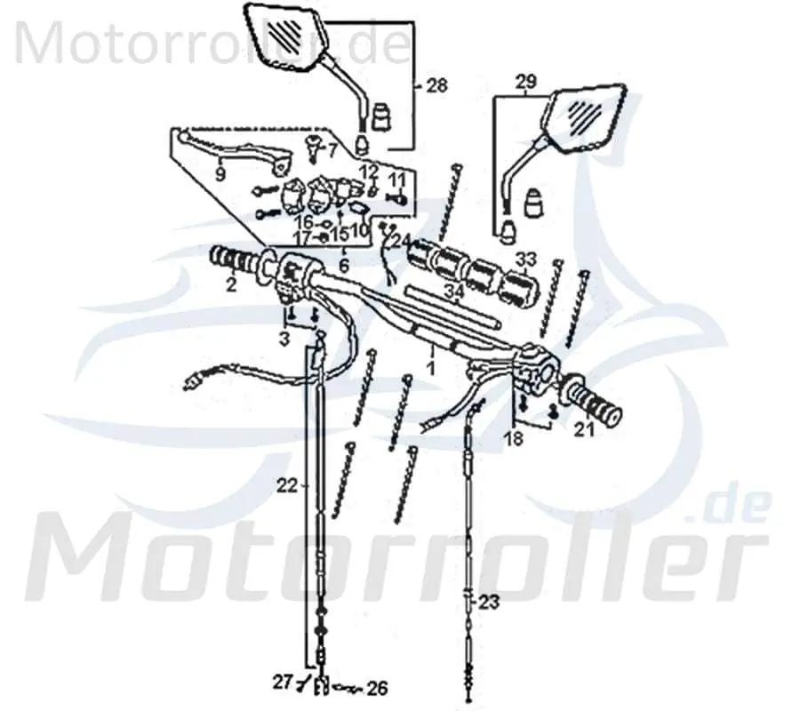 Billig Kreidler Enduro 125 DD Schaltereinheit rechts 91901 Supermoto Lenkerarmatur Schaltergehäuse Kombischalter Kombi-Schalter