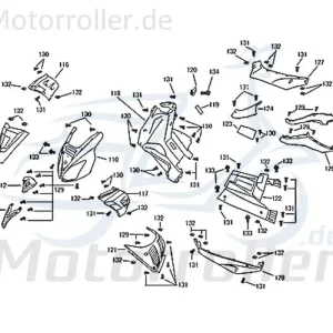 Jonway Florett 2.0 50 City Untere Frontverklleidung links blau 64402-F22-9000 Scooter Ersatzteil Service Inpektion Direktimport Markenware