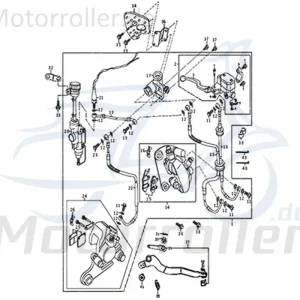 Bremssattel vorn silber CBS Bremszange 59300QLY2100 Preis Gesenkt